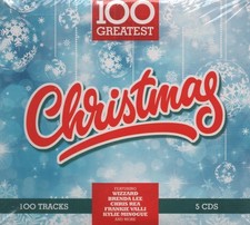 100 GREATEST CHRISTMAS - WIZZARD MUD BOYZONE BRENDA LEE - 5 CDS - NEW & SEALED!!