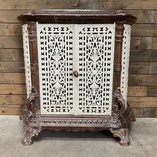 French Enamelled Cast Iron Footed Stove: Early 20th Century c1920s. Antique OOAK