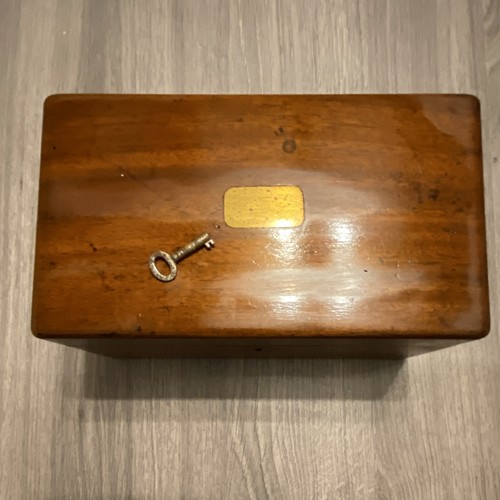 Victorian wooden tea caddy - tea,