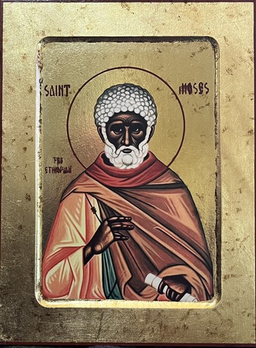 Saint moses the ethiopian icon - ethiopian,