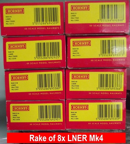 Full rake coaches mk4 hornby - rake,