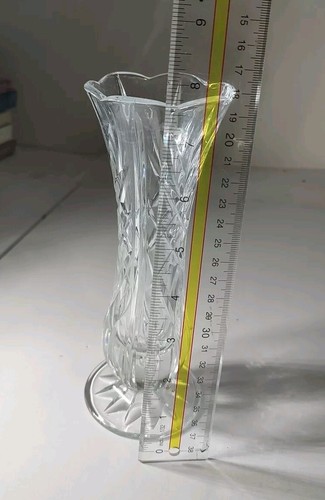Lead crystal flower vase - crystal, small