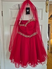 Yasmin Red Short Prom Dress. Size 12