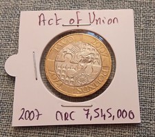 Rare 1707-2007 2 Pound Coin