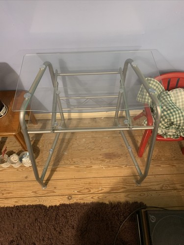 Glass computer desk table - glass,
