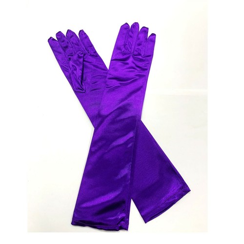 Purple long gloves wedding - long,