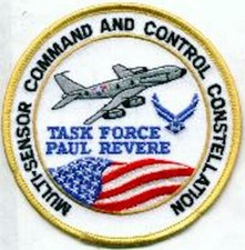 4" USAF AIR FORCE PAUL REVERE C2 CONSTELLATION FLAG EMBROIDERED JACKET PATCH