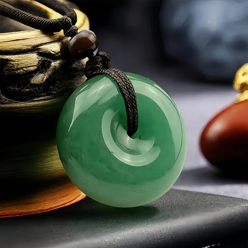 Green real jade donut - jade,