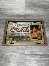 Coca-Cola Advertising Wall Hanging Mirrored Decor Bar Pub 32cm x 22cm