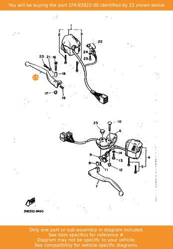Yamaha lever 1fk 83922 00 - yamaha,