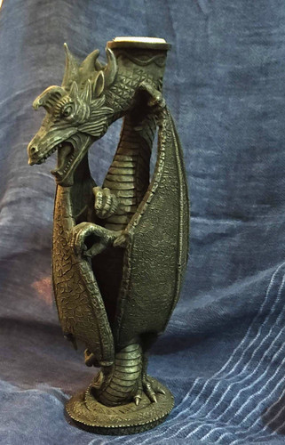 Dragon candle holder gothic - candle,