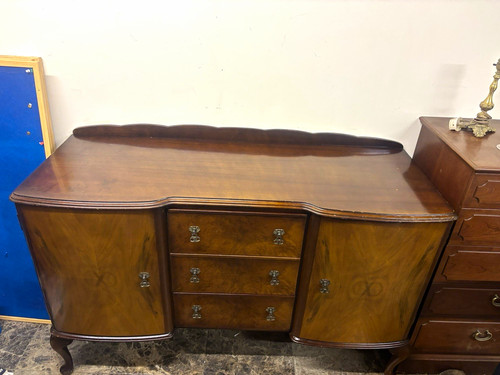 Vintage bow front sideboard - front,