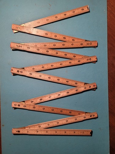 Vintage folding ruler - folding,