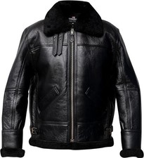 Mens black bomber real - bomber,