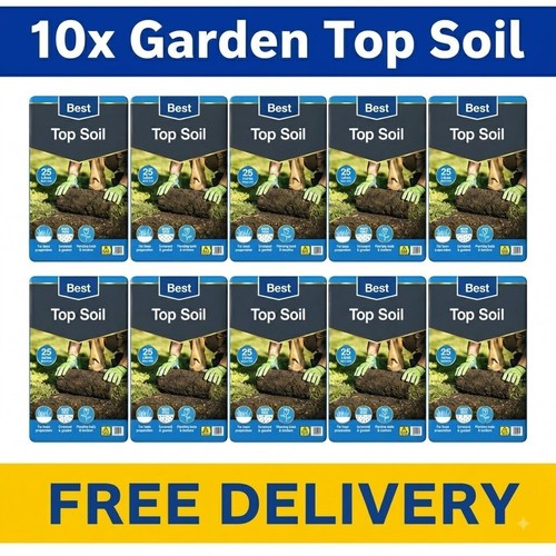 250l garden top soil - 250l, bulk