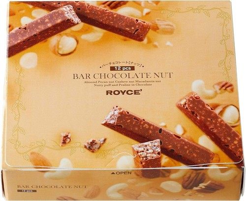 Royce nutty bar chocolate - nutty, 12