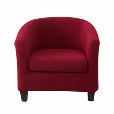 2 Piece Kit Spandex Velvet Tub Chair Covers Pub Club Sofa Armchair Slipcovers