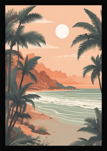 Epic tropical beach framed - epic,