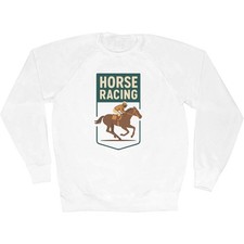 'Horse Racing Motif' Adult Sweatshirt / Sweater / Jumper (SW055261)