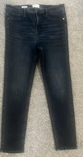 River Island Molly Skinny Jeans Size 14 L26 Short Dark Blue New Without Tags