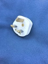 Marbo 13 Amp Mains Plug & 13A Marbo Fused Complete,  White, British Quality 