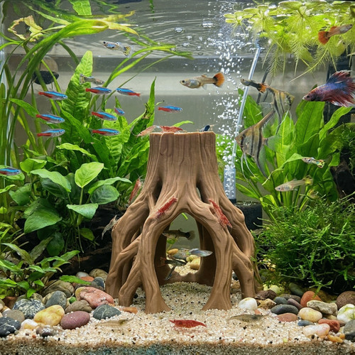 Aquarium ornament tree stump - aquarium,