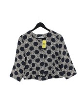 Myrine Women's Blazer S Blue Polkadot Cotton with Polyamide, Polyester Overcoat