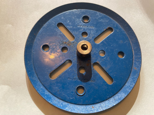 Meccano blue pulley part - meccano,