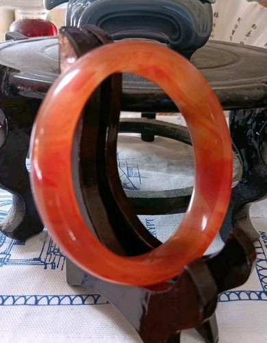 Genuine red agate bracelet - red,