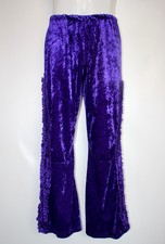 Purple Velvet Flared Trousers