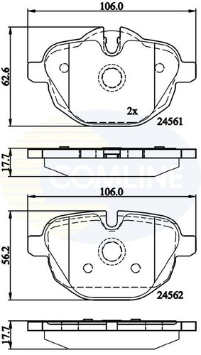 Brake pad set - set, disc
