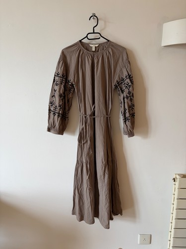 Midi maxi grey - khaki, dress