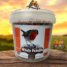 Wild Bird Whole Peanuts In A 5 Litre Tub Includes FREE Bird Seed In A Can