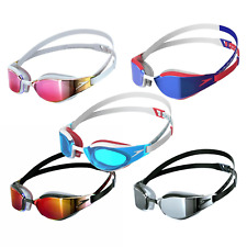 SPEEDO ADULT FASTSKIN HYPER ELITE MIRROR SWIMMING GOGGLES COMPETITION RACING NEW