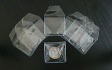 Clear plastic coin holders - clear,
