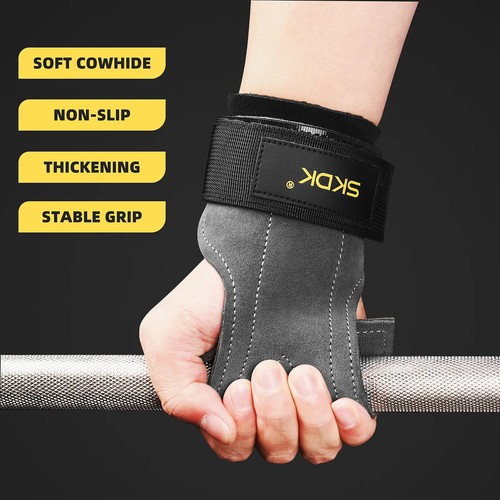Cowhide gym gloves grips - cowhide,