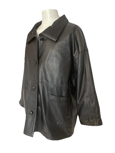 Leather jacket coat stones - coat, &