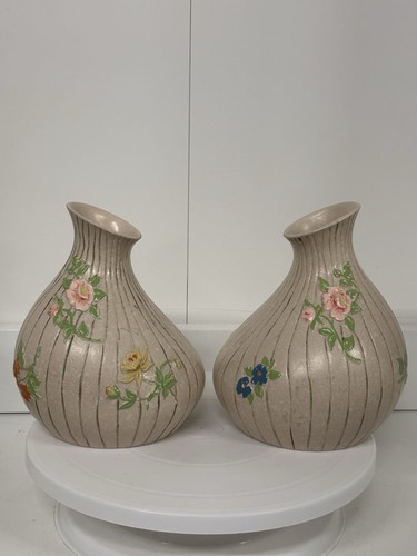 Vintage pair pink vase - vintage,