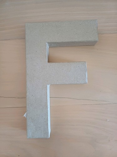 Paper mache letters - paper, and