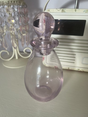 Vintage pink glass bottle - pink,