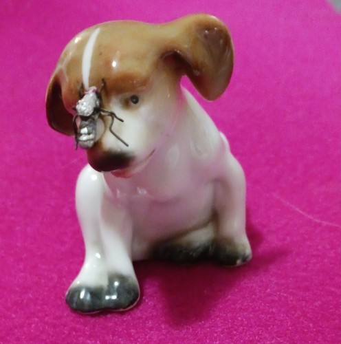 Vintage porcelain terrier - porcelain,