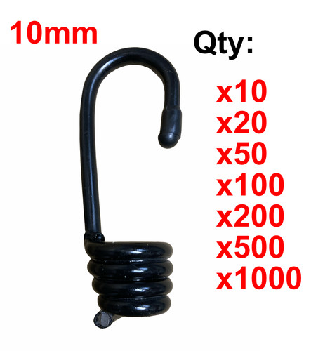 10mm bungee shock cord hooks - 10mm,