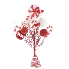 Festive Red & White Tree Topper - 36cm