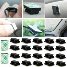 20Pcs Black Mini Self Adhesive Car Home Wire Cord Holder Cable Clips Organizer