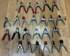 Job Lot 24 of Crocodile Clips Clamp 6" Wire Connectors Assorted Sizes Alligator