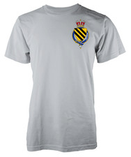 Personalised Family Name Bentley T-Shirt Family Crest Badge Coat Of Arms Adult