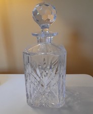 Heavy Cut  Glass Decanter