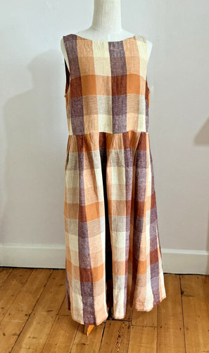 Toast check linen dress - check, m