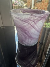 Beautiful Lilac Swirl Glass Vase