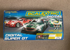 Scalextric C1201 Digital Super GT set with 3 cars Tested Working Excellent Boxed